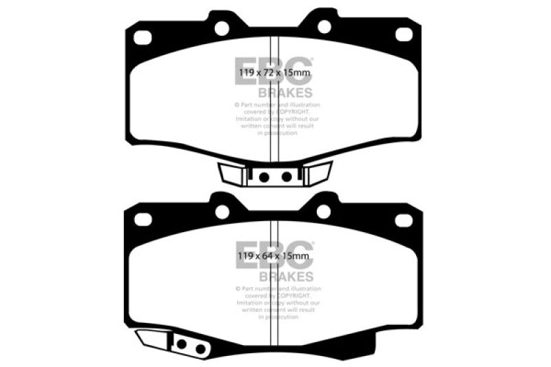 Load image into Gallery viewer, EBC 90-91 Toyota 4 Runner 2.4 Greenstuff Front Brake Pads
