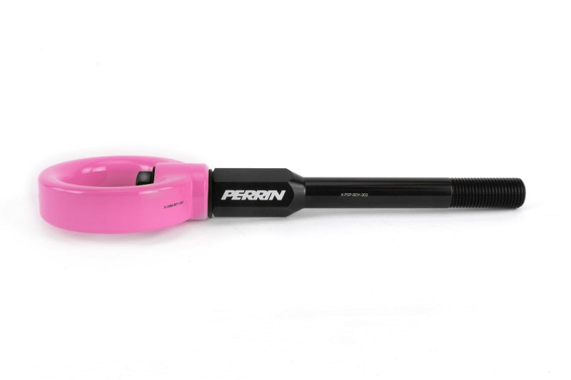 Load image into Gallery viewer, Perrin 02-07 Subaru WRX/STI Tow Hook Kit (Front) - Hyper Pink
