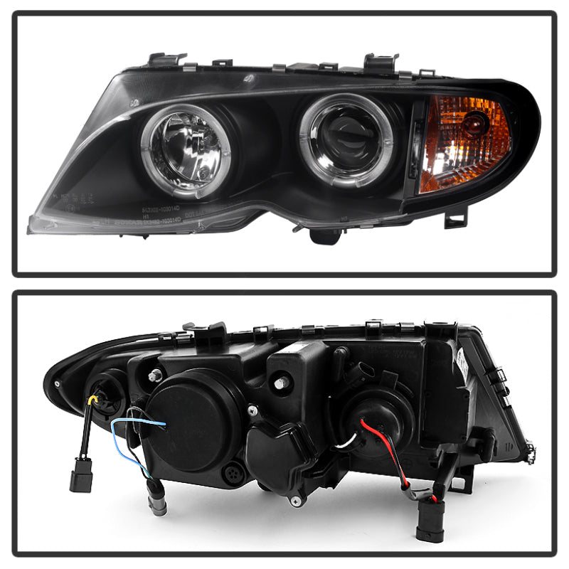 Load image into Gallery viewer, Spyder BMW E46 3-Series 02-05 4DR Projector Headlights 1PC LED Halo Blk PRO-YD-BMWE4602-4D-AM-BK
