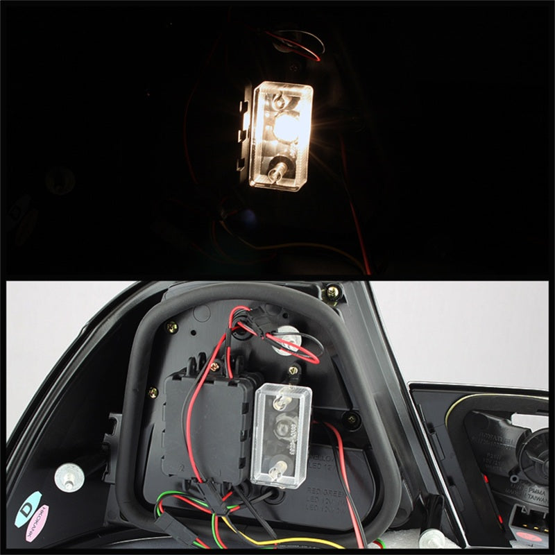 Load image into Gallery viewer, Spyder BMW E46 00-03 2Dr Coupe Light Bar LED Tail Lights Blk ALT-YD-BE4600-LBLED-BK
