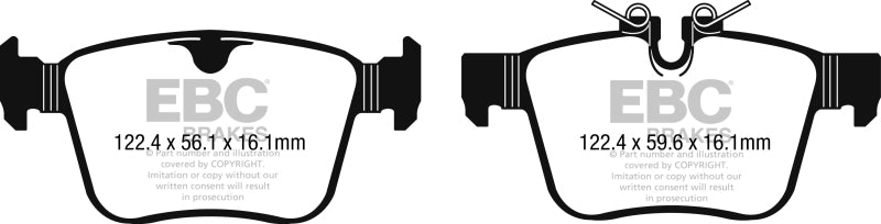 Load image into Gallery viewer, EBC 15-17 Jaguar XF 3.0L Redstuff Rear Brake Pads
