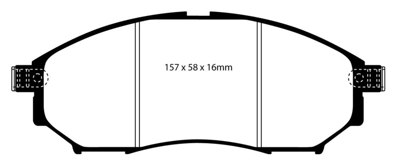 Load image into Gallery viewer, EBC 08-13 Infiniti EX35 3.5 Redstuff Front Brake Pads
