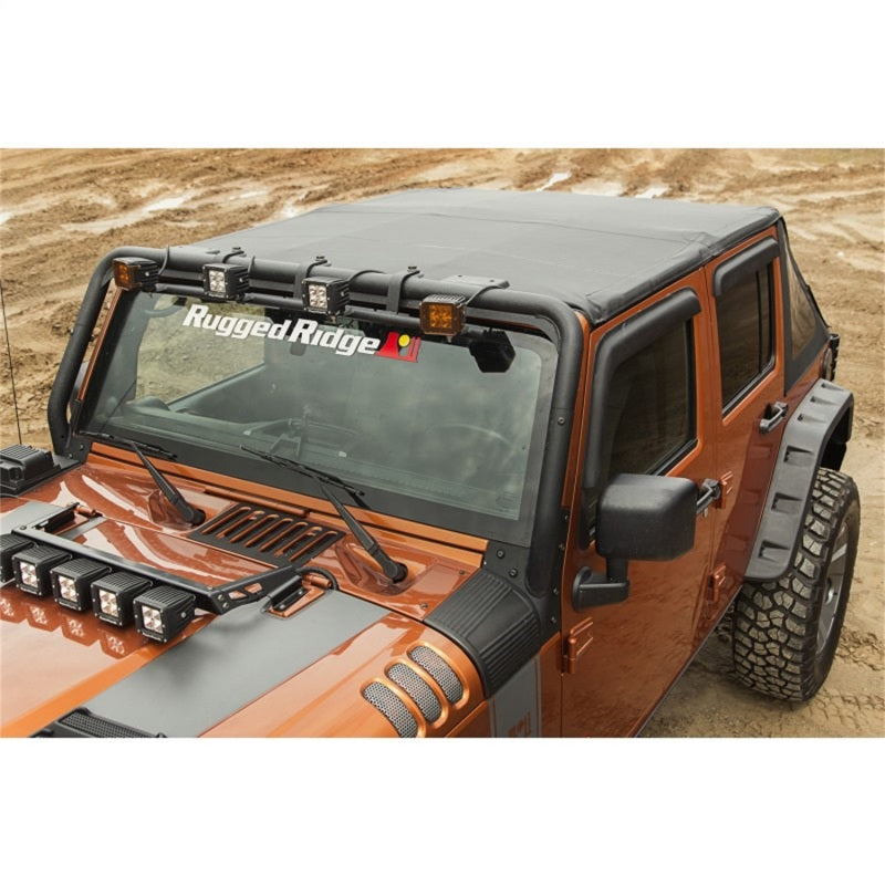 Load image into Gallery viewer, Rugged Ridge Bowless Soft Top Black Diamond 4-Door 07-18 Jeep Wrangler JK
