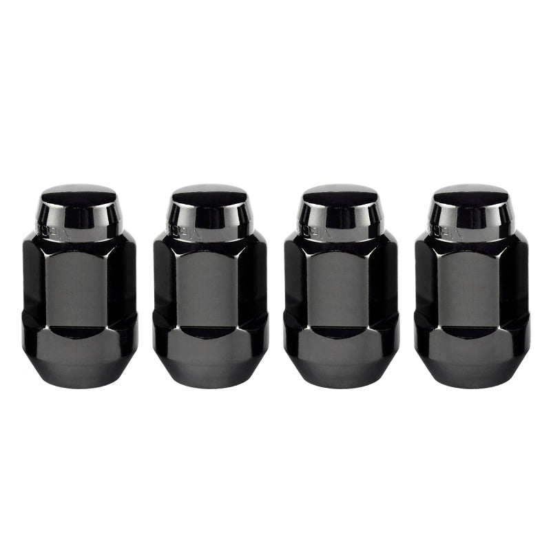 Load image into Gallery viewer, McGard Hex Lug Nut (Cone Seat Bulge Style) M12X1.5 / 3/4 Hex / 1.45in. Length (4-Pack) - Black
