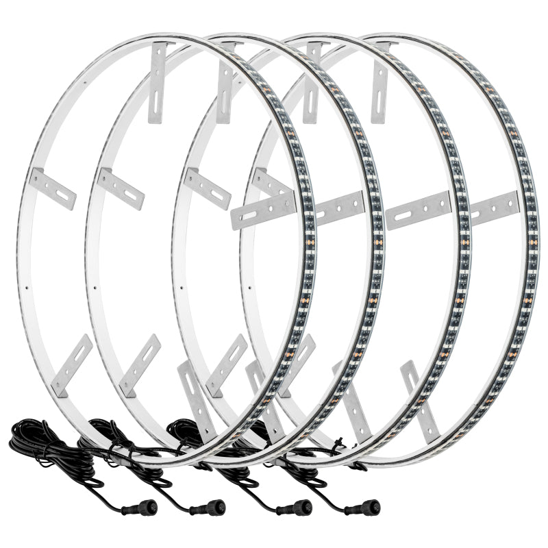 Load image into Gallery viewer, Oracle LED Illuminated Wheel Rings - Double LED - White
