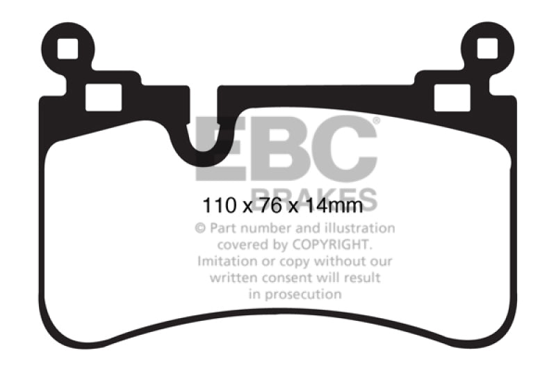 Load image into Gallery viewer, EBC 08-13 Mercedes-Benz C63 AMG (W204) 6.2 Redstuff Rear Brake Pads
