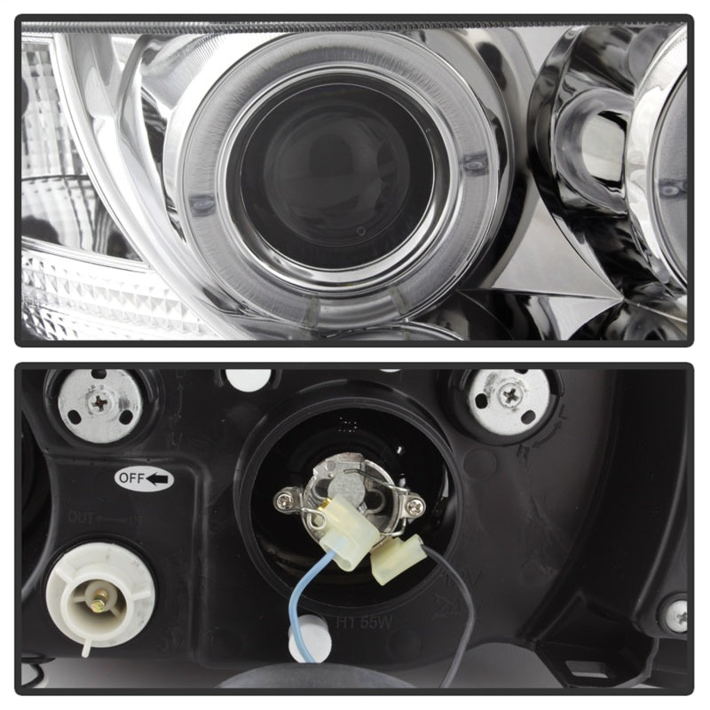 Load image into Gallery viewer, Spyder BMW Z3 96-02 Projector Headlights LED Halo Chrome High H1 Low H1 PRO-YD-BMWZ396-HL-C
