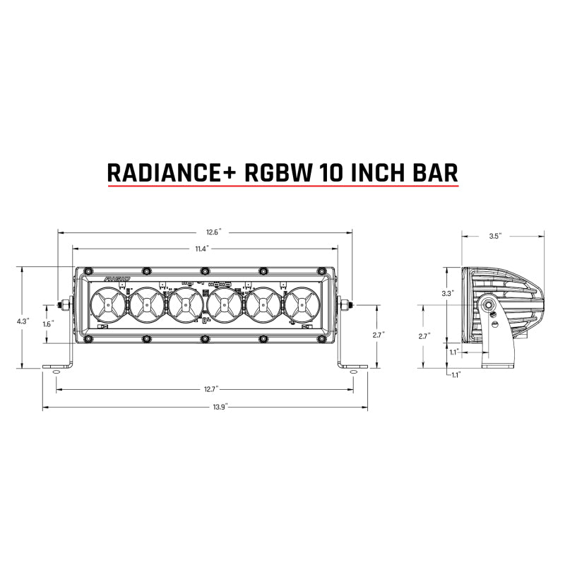 Load image into Gallery viewer, Rigid Industries Radiance+ 10in. RGBW Light Bar
