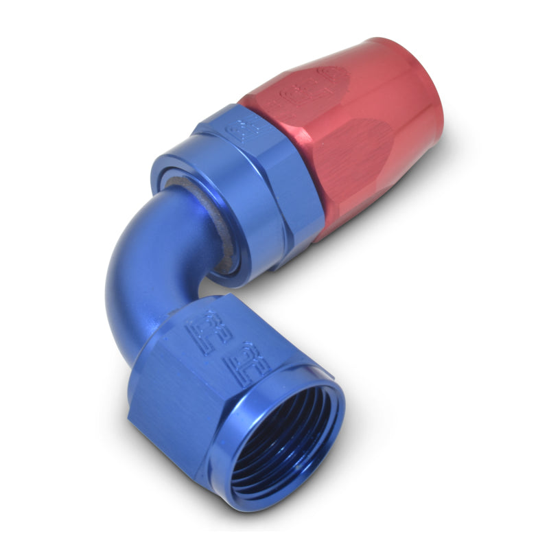 Load image into Gallery viewer, Russell Performance -6 AN Red/Blue 90 Degree Full Flow Hose End
