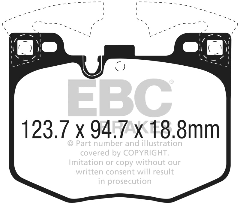 Load image into Gallery viewer, EBC 2017+ BMW 530 2.0L Turbo (G30) Redstuff Front Brake Pads
