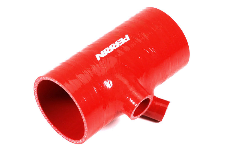 Load image into Gallery viewer, Perrin 2022+ Subaru WRX Red 3in Turbo Inlet Hose w/ Nozzle (Short)
