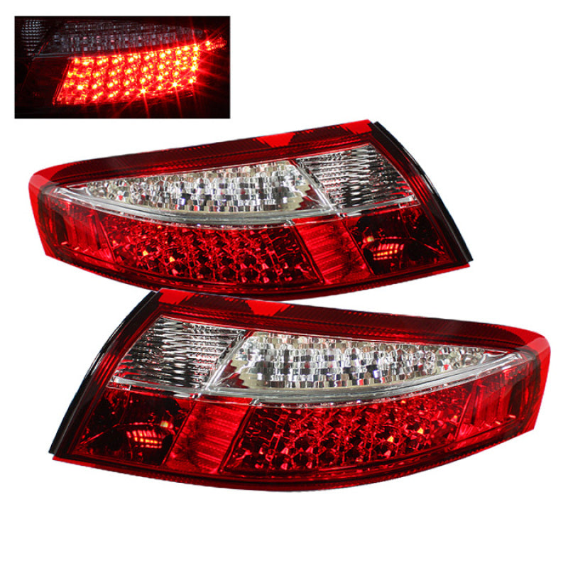 Load image into Gallery viewer, Xtune Porsche 911 996 ( Non 4S. Turbo. GT3 ) 99-04 LED Tail Lights Red Clear ALT-ON-P99699-LED-RC
