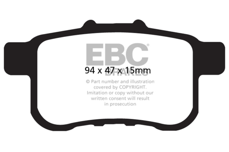 Load image into Gallery viewer, EBC 09-14 Acura TSX 2.4 Greenstuff Rear Brake Pads
