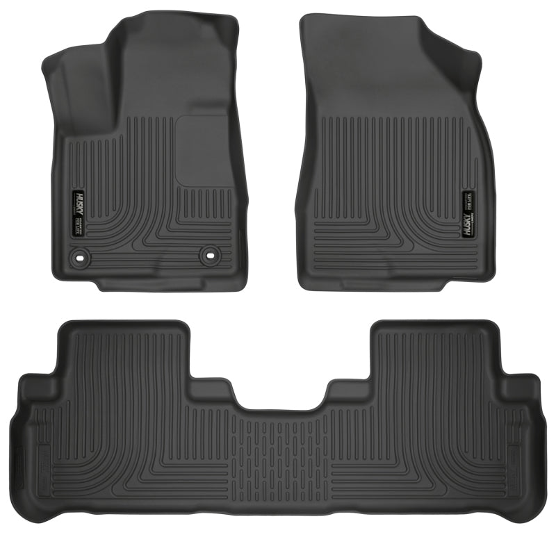 Load image into Gallery viewer, Husky Liners 14 Toyota Highlander Weatherbeater Black Front &amp; 2nd Seat Floor Liners
