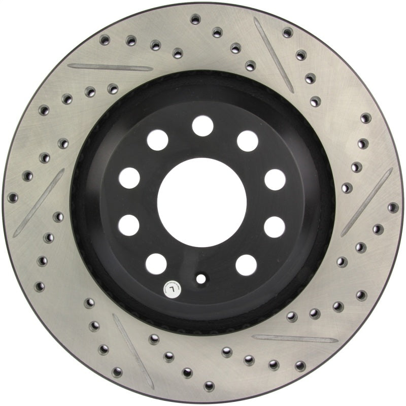 Load image into Gallery viewer, StopTech 09 VW Passat CC / 06-09 Passat Slotted &amp; Drilled Left Rear Rotor
