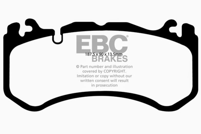 Load image into Gallery viewer, EBC 12+ Maserati Quattroporte 3.8 Twin Turbo Yellowstuff Front Brake Pads
