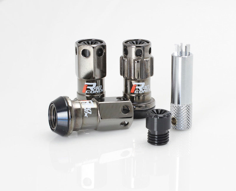 Load image into Gallery viewer, Project Kics 12X1.25 R40 Iconix Classical Lug Nuts w/ Black Plastic Cap - 20 - No Locks
