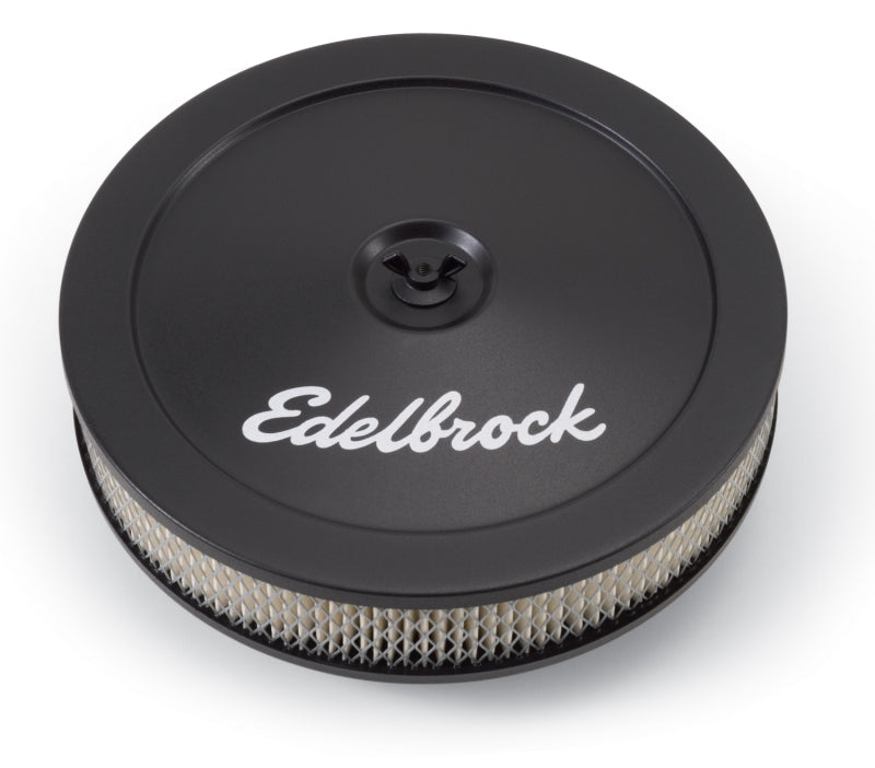 Load image into Gallery viewer, Edelbrock Air Cleaner Pro-Flo Series Round Steel Top Paper Element 10In Dia X 3 5In Black
