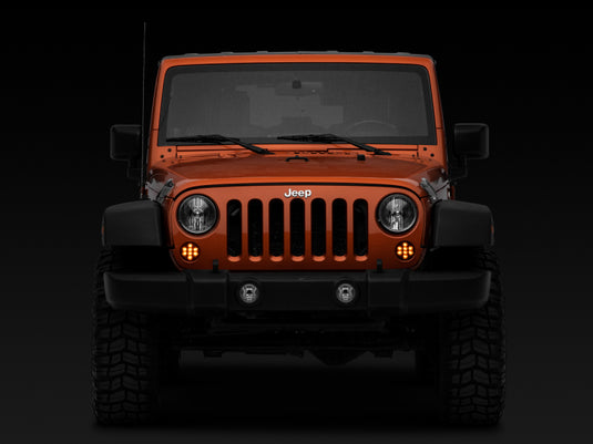 Raxiom 07-18 Jeep Wrangler JK Axial Series LED Front Turn Signals (Smoked)