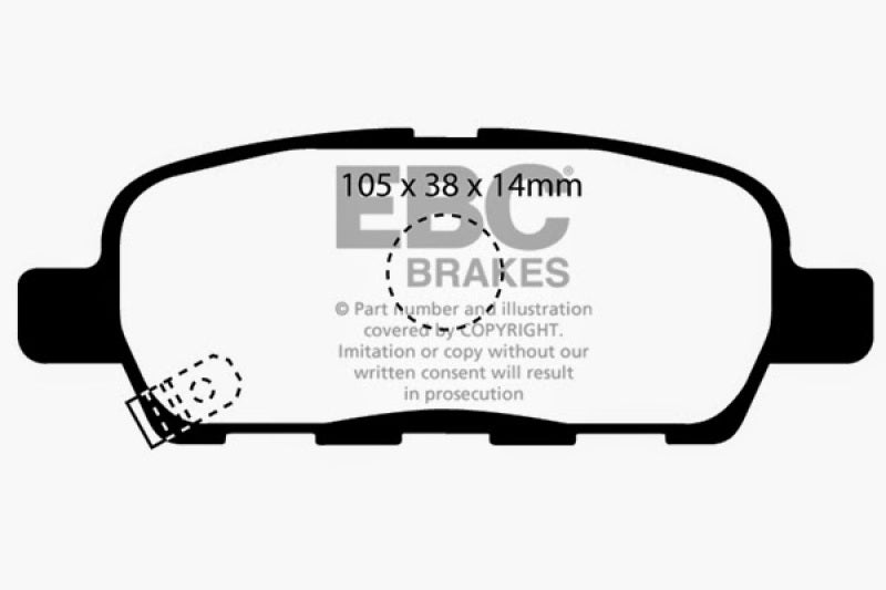 Load image into Gallery viewer, EBC 10-13 Infiniti FX35 3.5 Greenstuff Rear Brake Pads
