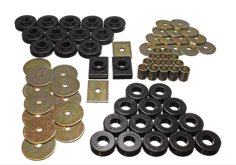 Load image into Gallery viewer, Energy Suspension 55-57 Chevy Full Size (Belair/Caprice/Impala) Black Body Mount Set
