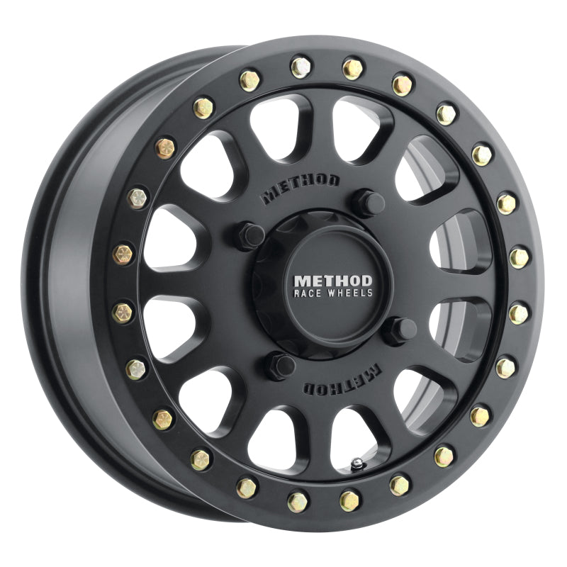 Load image into Gallery viewer, Method MR401 UTV Beadlock 15x6 / 5+1/53mm Offset / 4x156 / 132mm CB Matte Black Wheel
