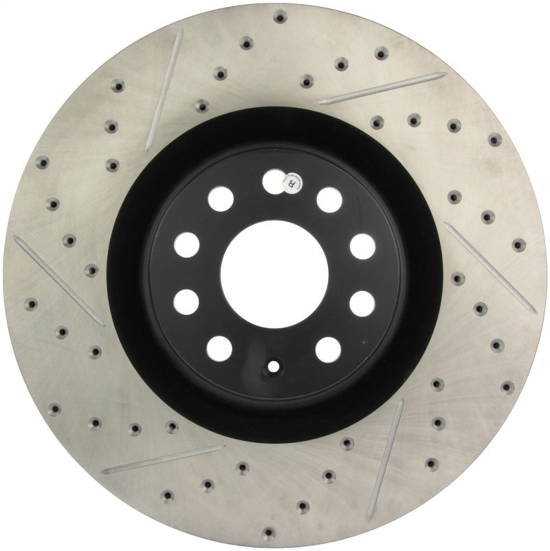 Load image into Gallery viewer, StopTech 09 VW Passat CC / 06-09 Passat Slotted &amp; Drilled Right Front Rotor
