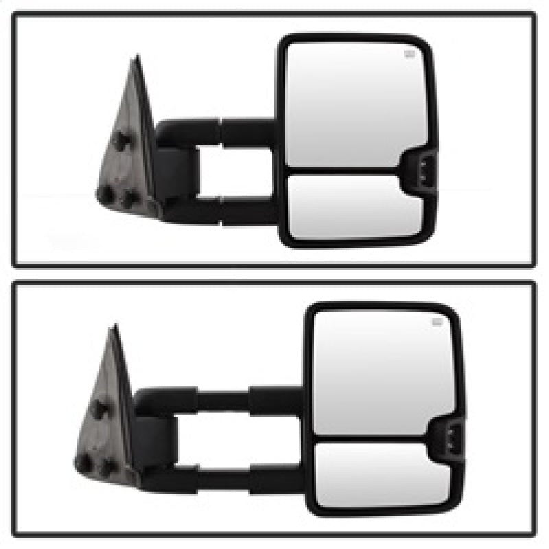 Load image into Gallery viewer, xTune Chevy Silverado 03-06 G2 Heated Smoke LED Signal Telescoping Mirrors MIR-CS03S-G2-PWH-SM-SET
