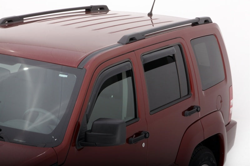 Load image into Gallery viewer, AVS 08-14 Jeep Liberty Ventvisor In-Channel Front &amp; Rear Window Deflectors 4pc - Smoke
