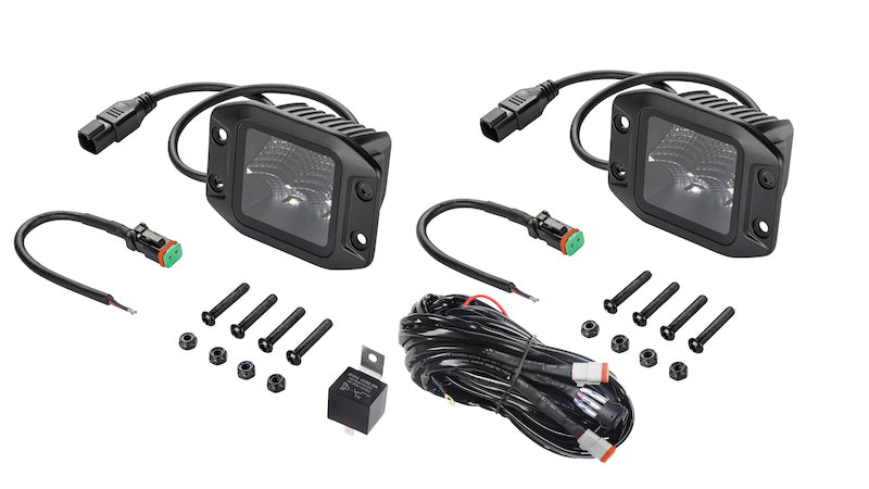 Load image into Gallery viewer, Hella Universal Black Magic 3.2in L.E.D. Cube Kit - Flood Beam (Flush Mount)
