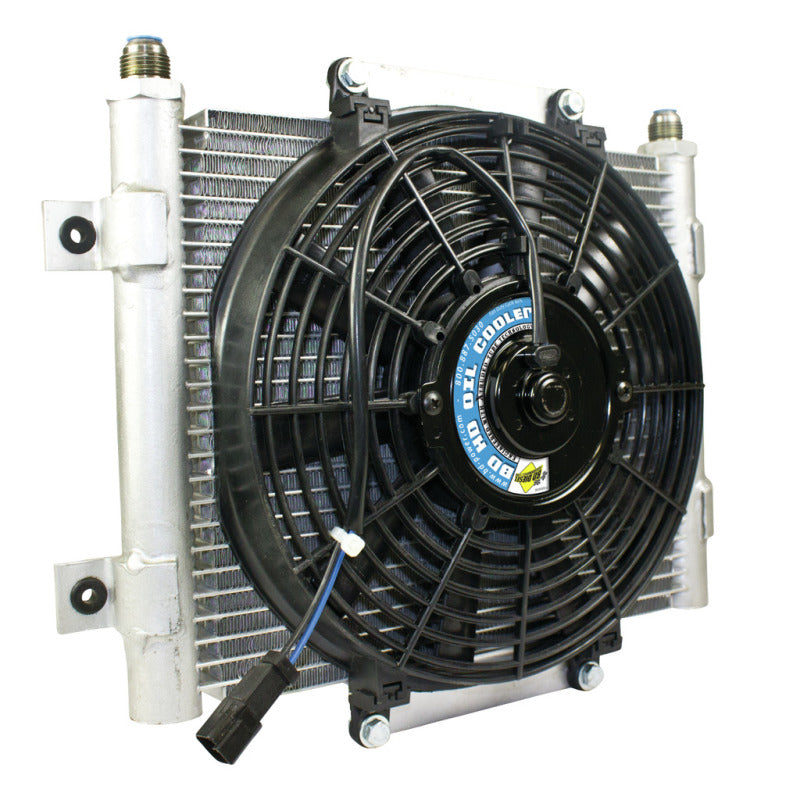 Load image into Gallery viewer, BD Diesel Xtrude Trans Cooler w/Fan 5.5in
