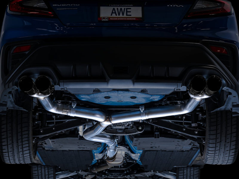 Load image into Gallery viewer, AWE Tuning 2022+ VB Subaru WRX Track Edition Exhaust - Diamond Black Tips
