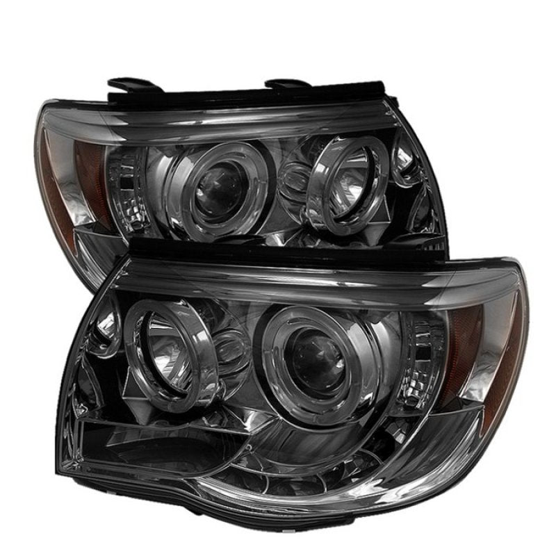 Load image into Gallery viewer, Spyder Toyota Tacoma 05-11 Projector Headlights LED Halo LED Smoke High H1 Low H1 PRO-YD-TT05-HL-SM
