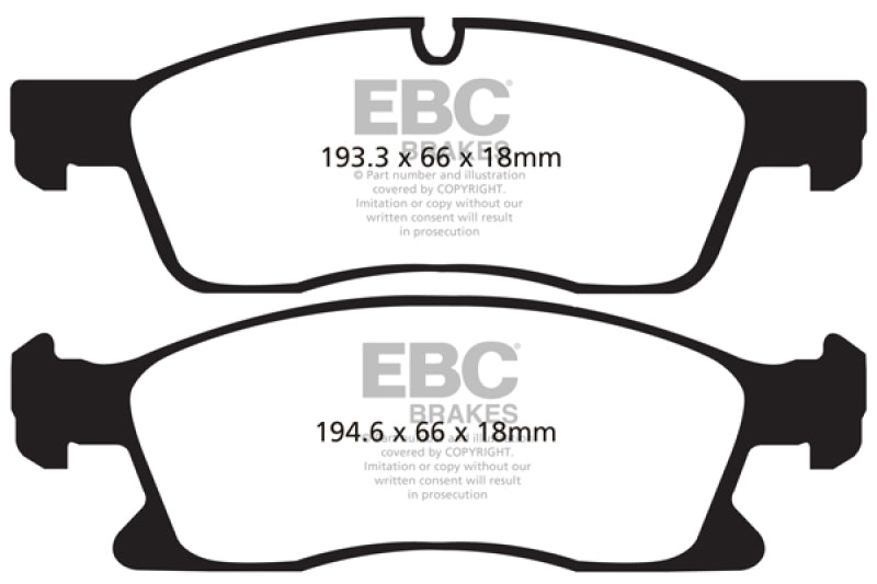 Load image into Gallery viewer, EBC 11+ Dodge Durango 3.6 Ultimax2 Front Brake Pads
