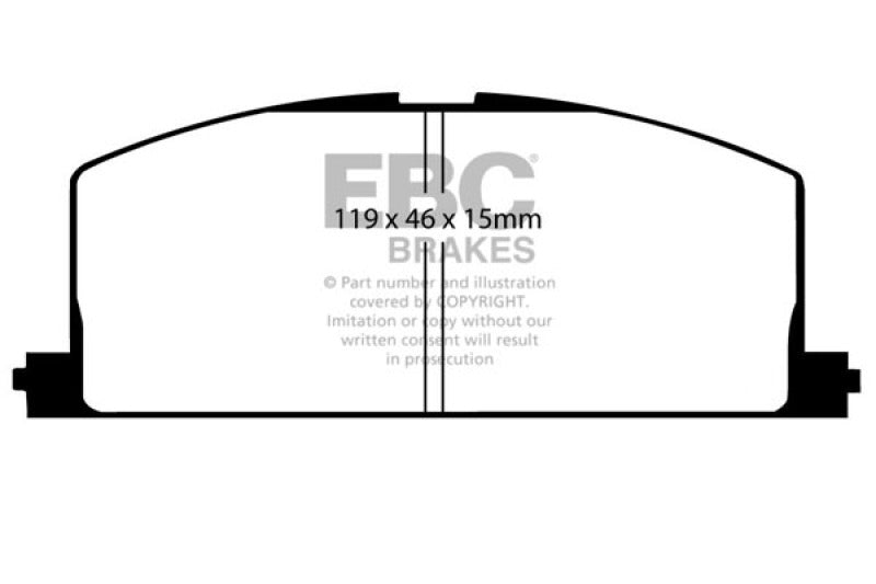 Load image into Gallery viewer, EBC 83-86 Toyota Camry 2.0 Redstuff Front Brake Pads
