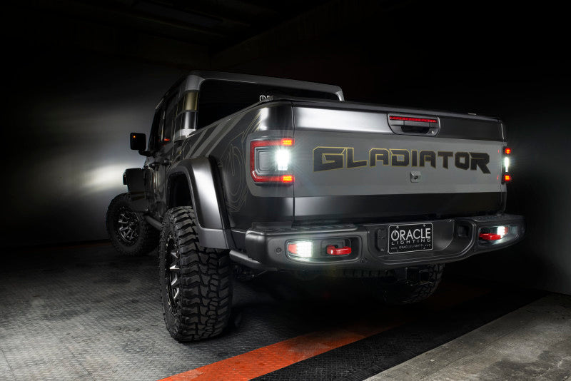 Load image into Gallery viewer, Oracle Rear Bumper LED Reverse Lights for Jeep Gladiator JT w/ Plug &amp; Play Harness - 6000K
