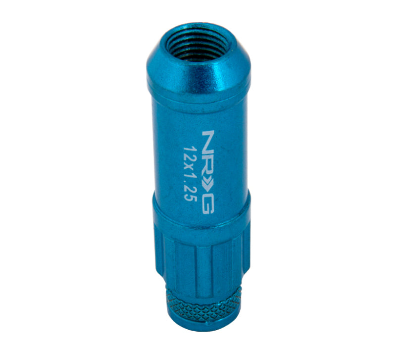Load image into Gallery viewer, NRG 700 Series M12 X 1.25 Steel Lug Nut w/Dust Cap Cover Set 21 Pc w/Locks &amp; Lock Socket - Blue
