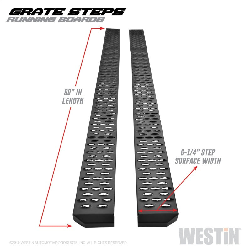 Load image into Gallery viewer, Westin Grate Steps Running Boards 90 in - Textured Black
