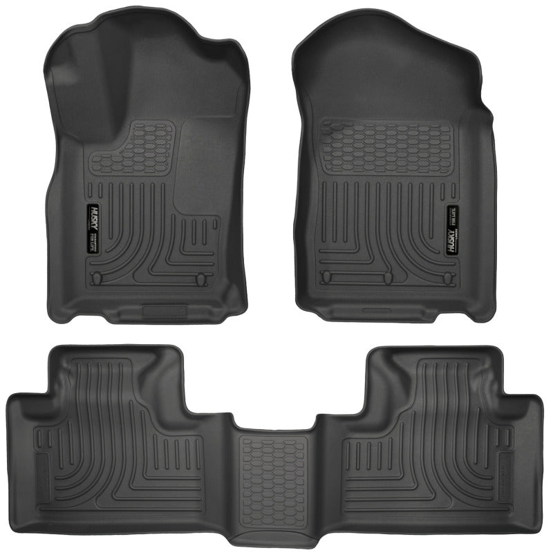 Load image into Gallery viewer, Husky Liners 11-13 Dodge Durango / 11-13 Jeep Grand Cherokee WeatherBeater Combo Black Floor Liners
