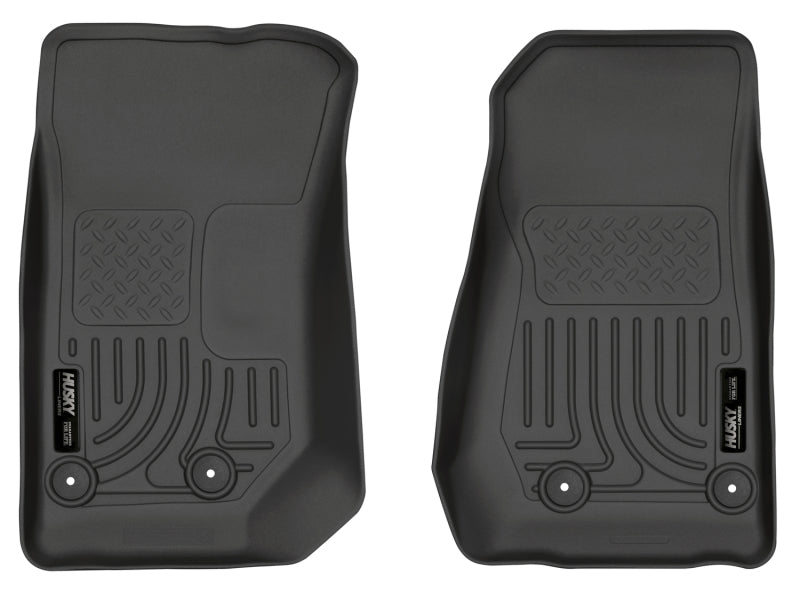 Load image into Gallery viewer, Husky Liners 14 Jeep Wrangler 2/4 Door Weatherbeater Black Front Floor Liners
