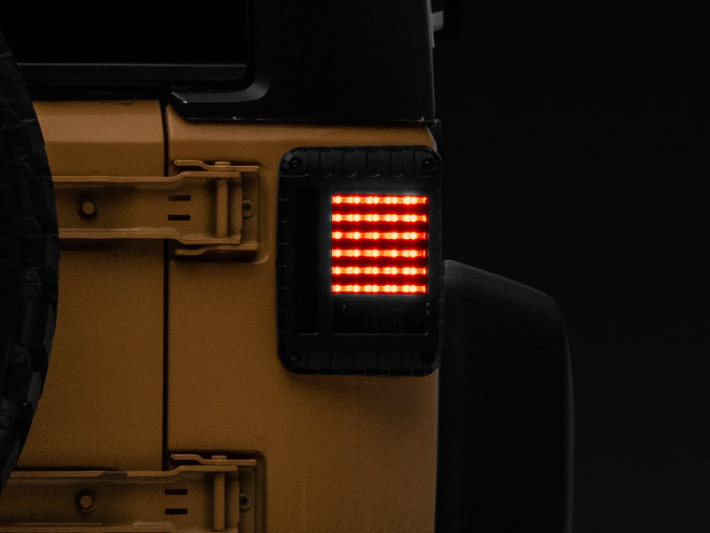 Load image into Gallery viewer, Raxiom 07-18 Jeep Wrangler JK LED Tail Lights- Black Housing (Smoked Lens)
