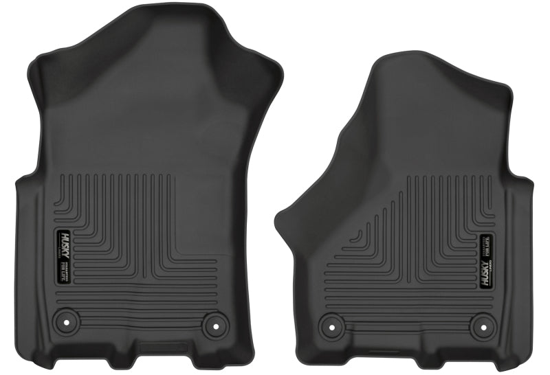 Load image into Gallery viewer, Husky Liners 2019 Ram 2500/3500 Crew Cab/Mega Cab WeatherBeater Black Front Floor Liners
