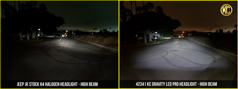 Load image into Gallery viewer, KC HiLiTES 07-18 Jeep JK (Not for Rubicon/Sahara) 7in. Gravity LED Pro DOT Headlight (Pair Pack Sys)
