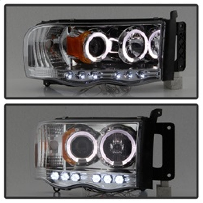Load image into Gallery viewer, Spyder Dodge Ram 1500 02-05/Ram 2500 03-05 Projector Headlights LED Halo LED Chrm PRO-YD-DR02-HL-C
