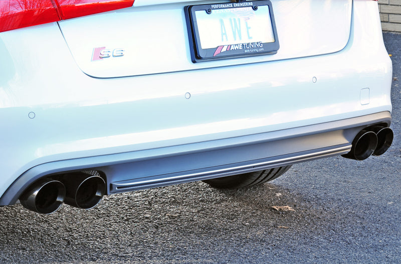 Load image into Gallery viewer, AWE Tuning Audi C7 / C7.5 S6 4.0T Touring Edition Exhaust - Diamond Black Tips
