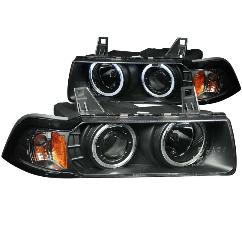 Load image into Gallery viewer, ANZO 1992-1998 BMW 3 Series E36 Projector Headlights w/ Halo Black (CCFL) G2
