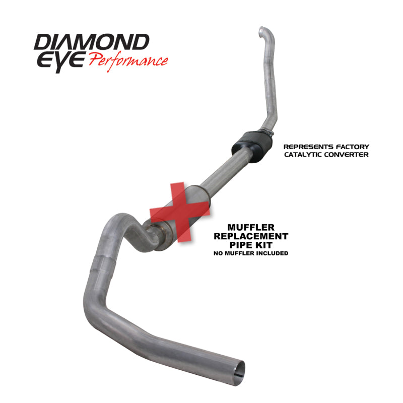 Load image into Gallery viewer, Diamond Eye KIT 4in MFLR RPLCMENT PIPE TB SGL ALUM 94-97 5 7 3L F250/F350 PWRSTROKE NFS W CARB STDS
