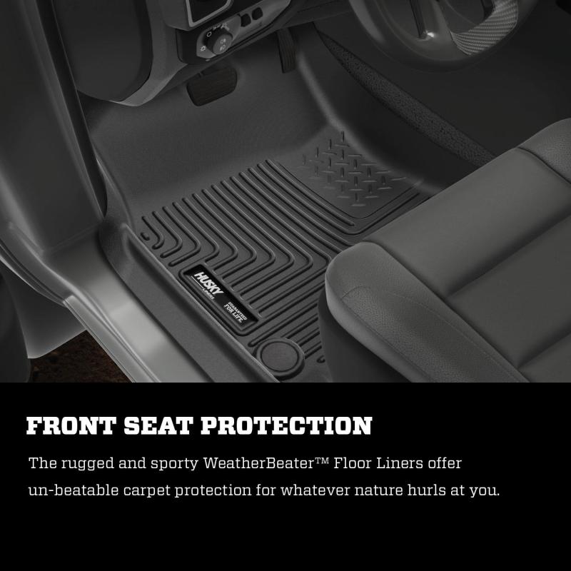 Load image into Gallery viewer, Husky Liners 10-12 Dodge Ram 2500/3500 Mega Cab WeatherBeater Combo Black Floor Liners
