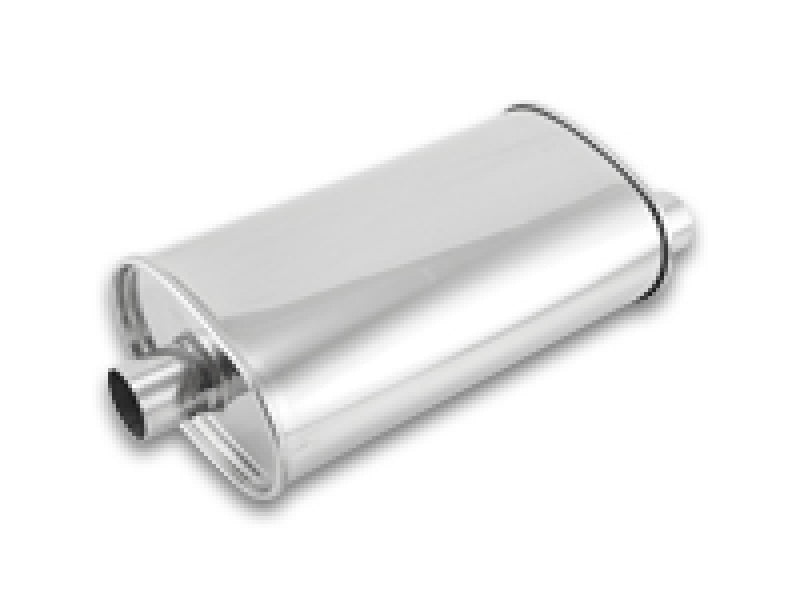 Load image into Gallery viewer, Vibrant StreetPower Oval Muffler - 2in Inlet/Dual Outlet (Center In - Offset Out)
