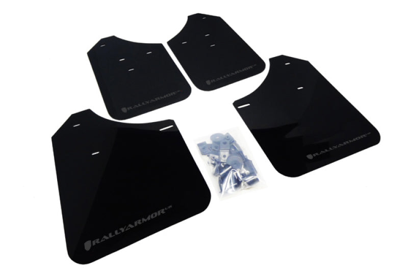 Load image into Gallery viewer, Rally Armor 02-07 Subaru WRX/STI/RS/2.5i (Wagons Req. Mod.) Black UR Mud Flap w/ Grey Logo
